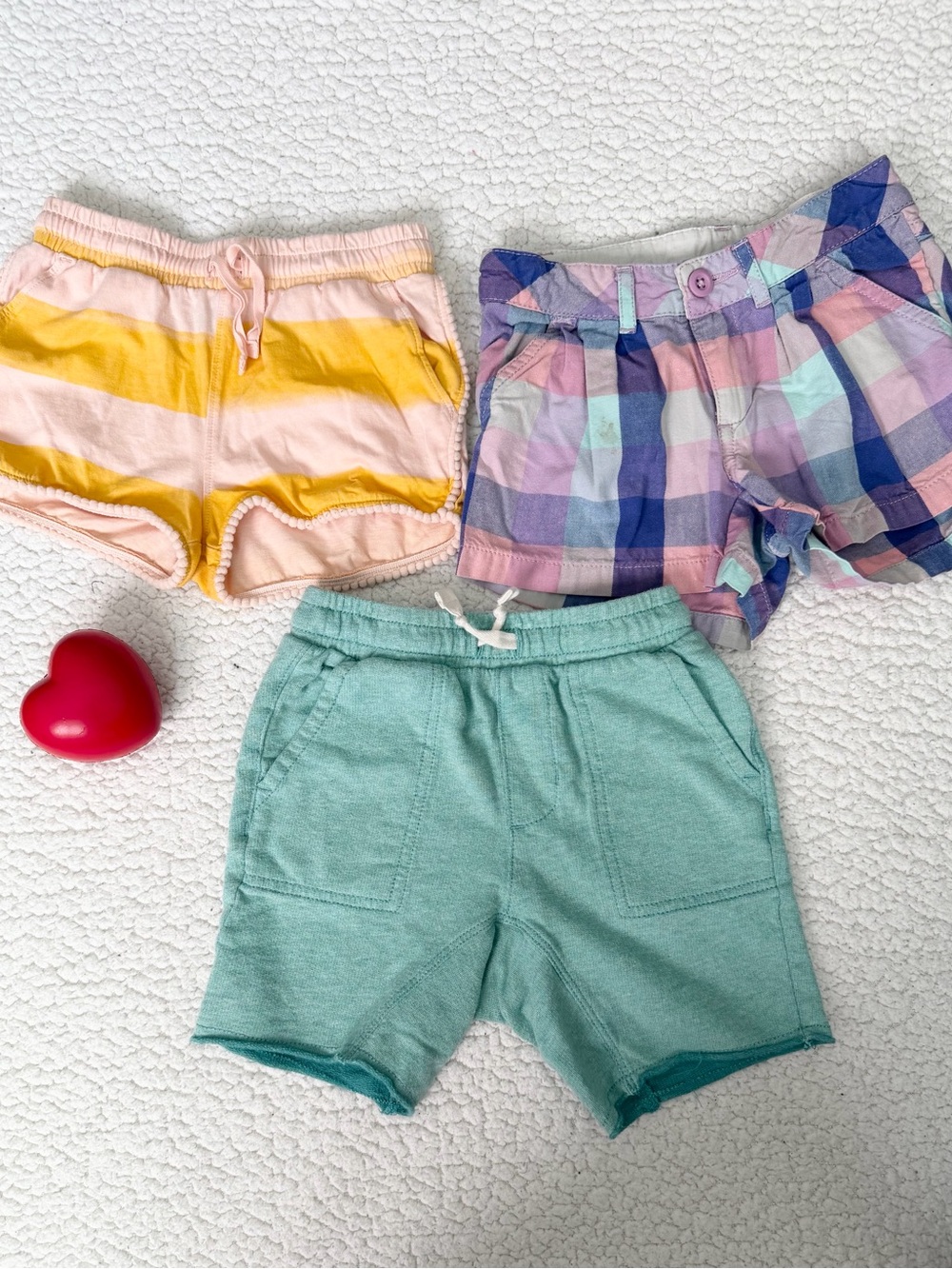 Tea Collection Pastel Stripe, Plaid & Mint Shorts Set